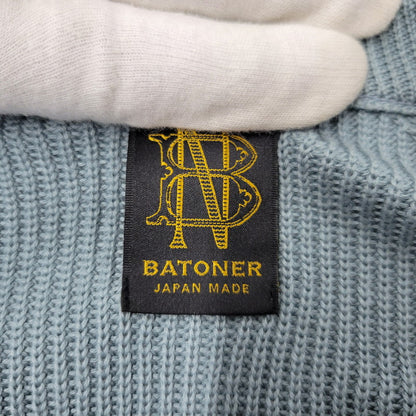 【中古品】【メンズ】 BATONER バトナー CREWNECK KNIT SWEATER 38-88-0074-905 クルーネック ニット セーター BEAMS+別注 140-260723-as-17-izu サイズ：FREE カラー：ライトブルー 万代Net店