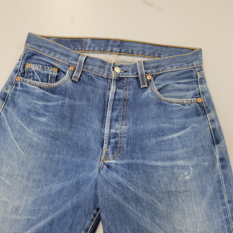 【中古品】【メンズ】 Levi's リーバイス BIG E 501 DENIM PANTS デニムパンツ ジーンズ 刻印555 USA製 110周年記念 157-260720-as-14-izu カラー：インディゴ 万代Net店