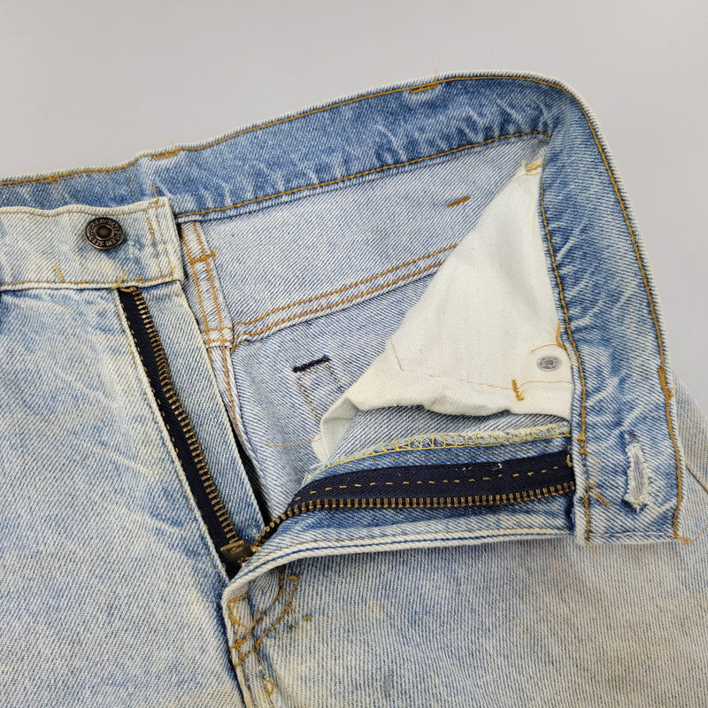 【現状渡し品】【メンズ】 Levi's リーバイス SMALL E 517 BOOTS CUT DENIM PANTS 517-0217 ブーツカット デニムパンツ ジーンズ 刻印650 USA製 均等V 157-260720-as-18-izu サイズ：28×34 カラー：ライトインディゴ 万代Net店