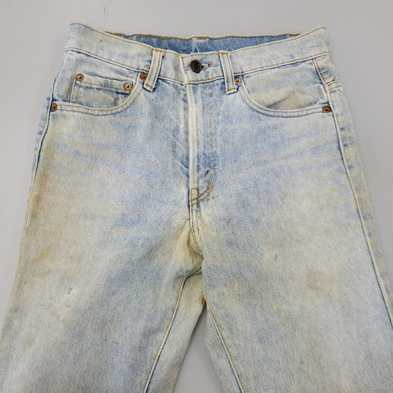 【現状渡し品】【メンズ】 Levi's リーバイス SMALL E 517 BOOTS CUT DENIM PANTS 517-0217 ブーツカット デニムパンツ ジーンズ 刻印650 USA製 均等V 157-260720-as-18-izu サイズ：28×34 カラー：ライトインディゴ 万代Net店