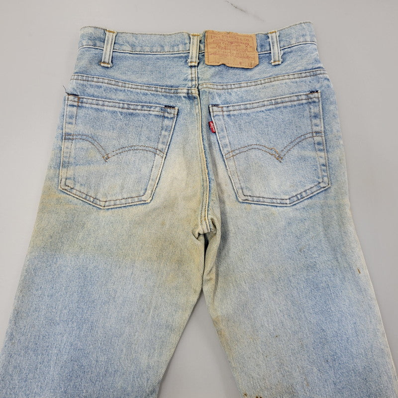 【現状渡し品】【メンズ】 Levi's リーバイス SMALL E 517 BOOTS CUT DENIM PANTS 517-0217 ブーツカット デニムパンツ ジーンズ 刻印650 USA製 均等V 157-260720-as-18-izu サイズ：28×34 カラー：ライトインディゴ 万代Net店
