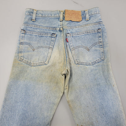 【現状渡し品】【メンズ】 Levi's リーバイス SMALL E 517 BOOTS CUT DENIM PANTS 517-0217 ブーツカット デニムパンツ ジーンズ 刻印650 USA製 均等V 157-260720-as-18-izu サイズ：28×34 カラー：ライトインディゴ 万代Net店