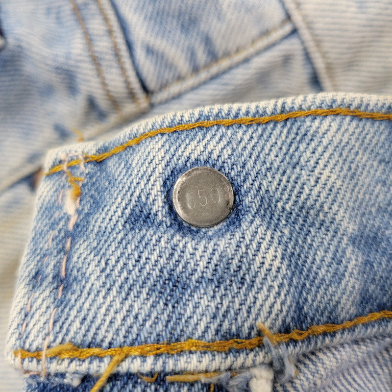 【現状渡し品】【メンズ】 Levi's リーバイス SMALL E 517 BOOTS CUT DENIM PANTS 517-0217 ブーツカット デニムパンツ ジーンズ 刻印650 USA製 均等V 157-260720-as-18-izu サイズ：28×34 カラー：ライトインディゴ 万代Net店