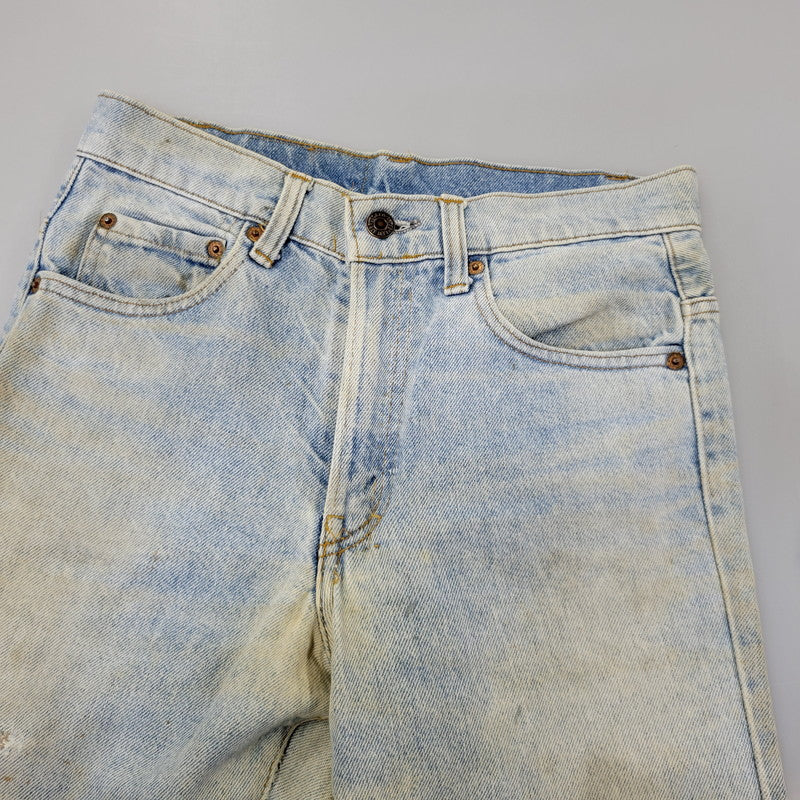 【現状渡し品】【メンズ】 Levi's リーバイス SMALL E 517 BOOTS CUT DENIM PANTS 517-0217 ブーツカット デニムパンツ ジーンズ 刻印650 USA製 均等V 157-260720-as-18-izu サイズ：28×34 カラー：ライトインディゴ 万代Net店