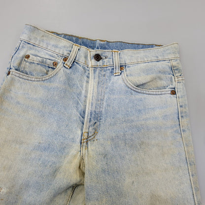 【現状渡し品】【メンズ】 Levi's リーバイス SMALL E 517 BOOTS CUT DENIM PANTS 517-0217 ブーツカット デニムパンツ ジーンズ 刻印650 USA製 均等V 157-260720-as-18-izu サイズ：28×34 カラー：ライトインディゴ 万代Net店