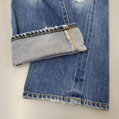 【現状渡し品】【メンズ】 Levi's リーバイス BIG E 501XX DENIM PANTS 501-0003 デニムパンツ ジーンズ 刻印555 USA製 1955復刻 セルビッチ Vステッチ 157-260720-as-17-izu サイズ：29×36 カラー：インディゴ 万代Net店