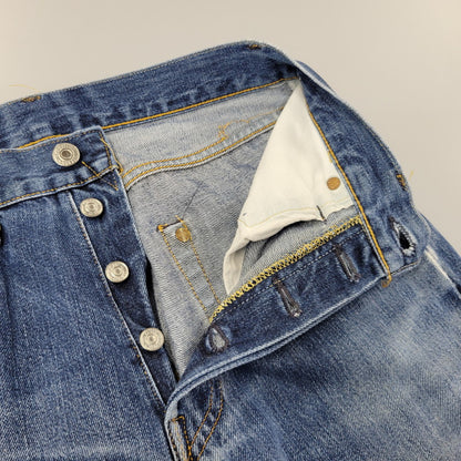 【現状渡し品】【メンズ】 Levi's リーバイス BIG E 501XX DENIM PANTS 501-0003 デニムパンツ ジーンズ 刻印555 USA製 1955復刻 セルビッチ Vステッチ 157-260720-as-17-izu サイズ：29×36 カラー：インディゴ 万代Net店