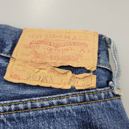 【現状渡し品】【メンズ】 Levi's リーバイス BIG E 501XX DENIM PANTS 501-0003 デニムパンツ ジーンズ 刻印555 USA製 1955復刻 セルビッチ Vステッチ 157-260720-as-17-izu サイズ：29×36 カラー：インディゴ 万代Net店