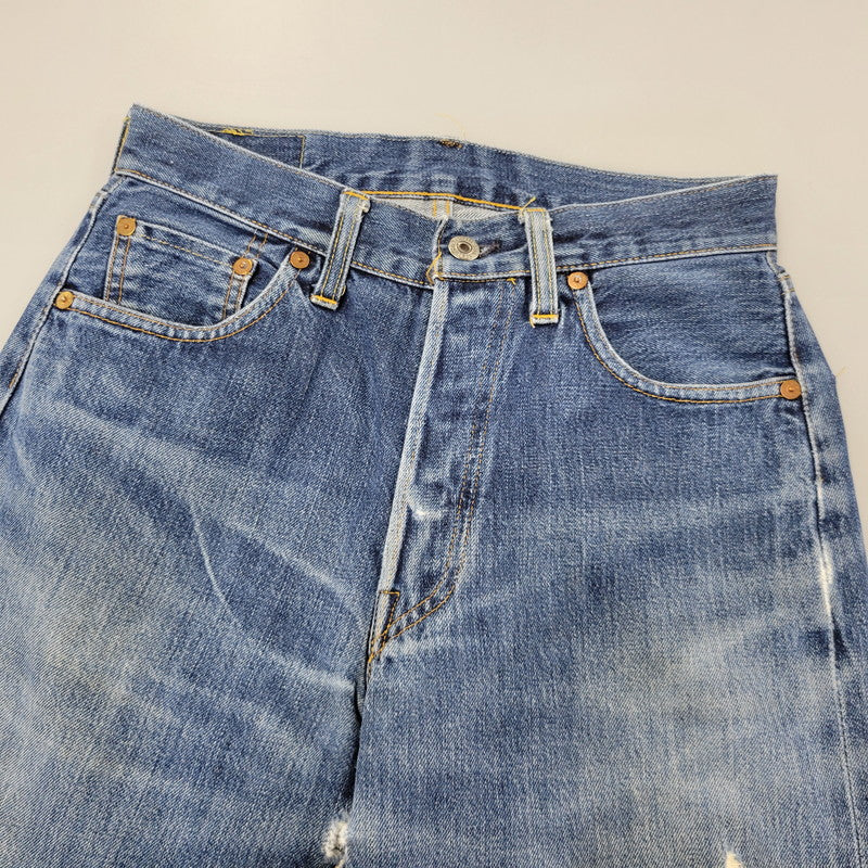 【現状渡し品】【メンズ】 Levi's リーバイス BIG E 501XX DENIM PANTS 501-0003 デニムパンツ ジーンズ 刻印555 USA製 1955復刻 セルビッチ Vステッチ 157-260720-as-17-izu サイズ：29×36 カラー：インディゴ 万代Net店
