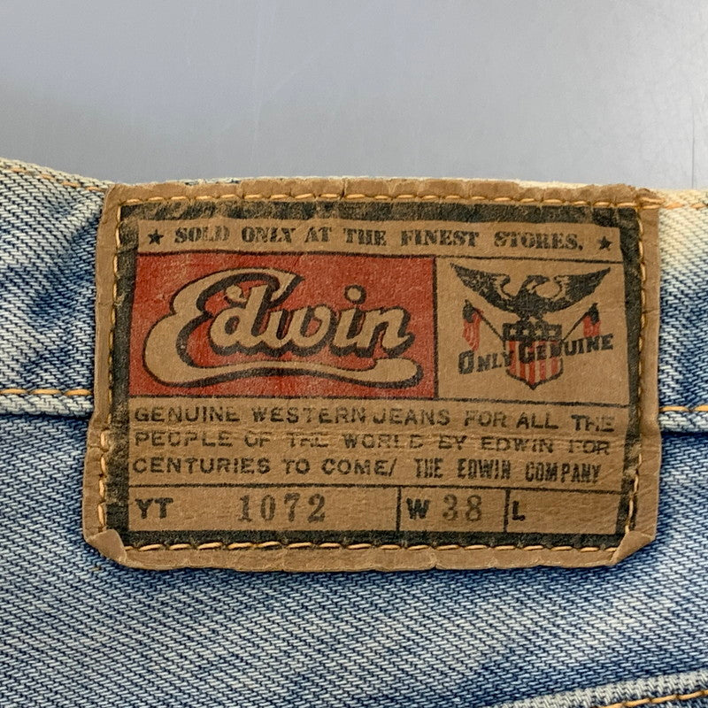【現状渡し品】【メンズ】 EDWIN エドウィン1072 旧タグ 70’S WIDE DENIM PANTS ワイド デニム パンツ ズボン ボトムス 157-260722-ya-13-izu サイズ：38 カラー：インディゴ 万代Net店