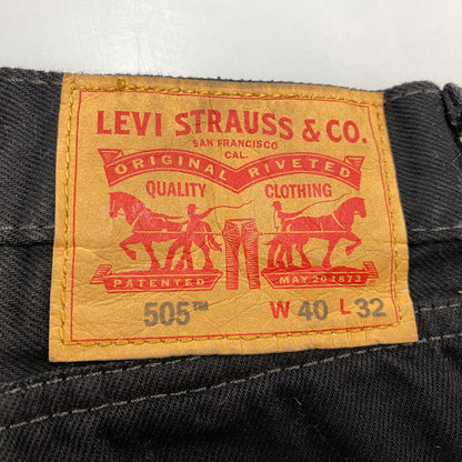 【中古品】【メンズ】 LEVI'S リーバイス PC9-00505-0260 エジプト製 505 REGULAR FIT DENIM PANTS レギュラー フィット デニム パンツ ボトムス 158-260723-kh-09-izu サイズ：40×32 カラー：ブラック 万代Net店