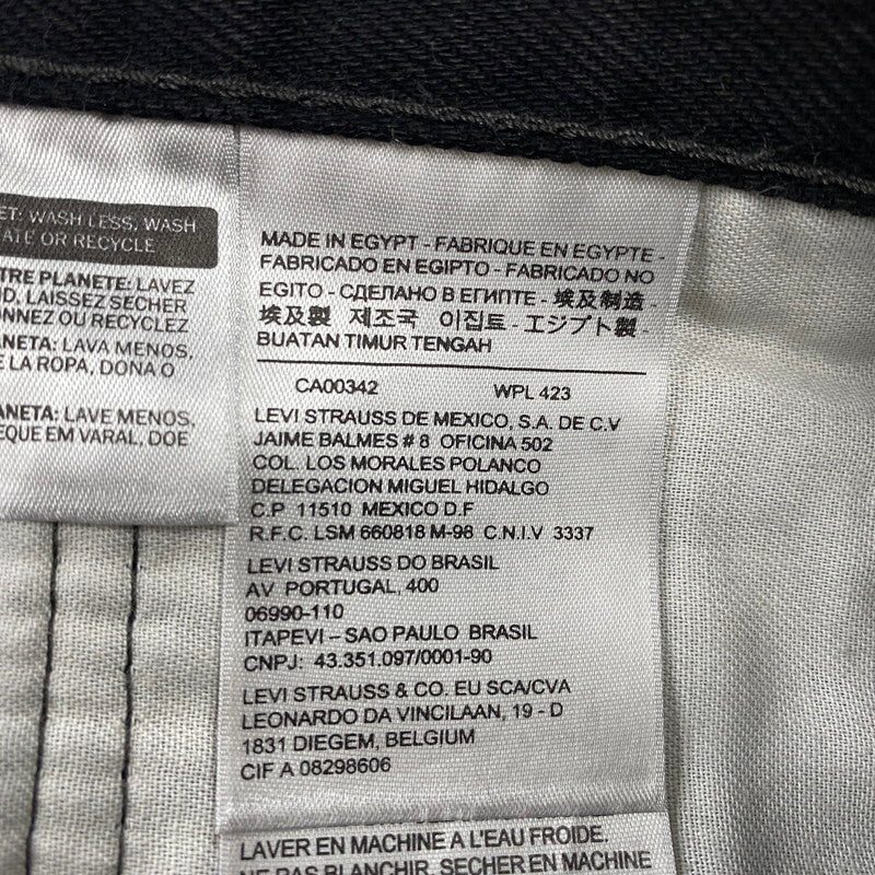 【中古品】【メンズ】 LEVI'S リーバイス PC9-00505-0260 エジプト製 505 REGULAR FIT DENIM PANTS レギュラー フィット デニム パンツ ボトムス 158-260723-kh-09-izu サイズ：40×32 カラー：ブラック 万代Net店