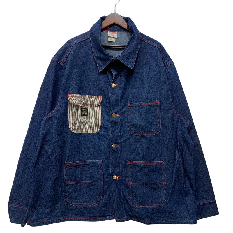 【中古品】【メンズ】 POINTER ポインター US別注 USA製 RED STITCH CRAZY POCKET DENIM COVER ALL クレイジー ポケット デニム カバーオール アウター 145-260720-kh-02-izu サイズ：3XL カラー：インディゴ 万代Net店