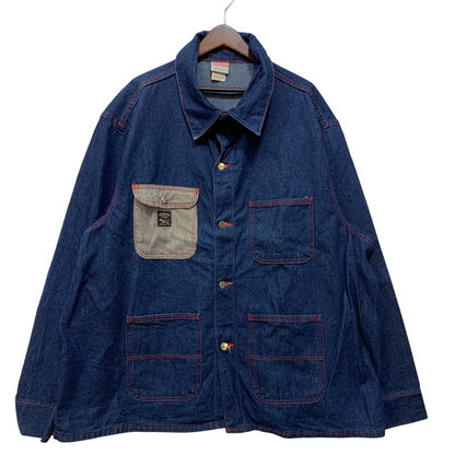 【中古品】【メンズ】 POINTER ポインター US別注 USA製 RED STITCH CRAZY POCKET DENIM COVER ALL クレイジー ポケット デニム カバーオール アウター 145-260720-kh-02-izu サイズ：3XL カラー：インディゴ 万代Net店