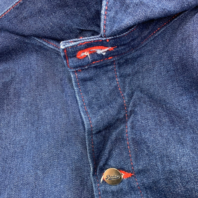 【中古品】【メンズ】 POINTER ポインター US別注 USA製 RED STITCH CRAZY POCKET DENIM COVER ALL クレイジー ポケット デニム カバーオール アウター 145-260720-kh-02-izu サイズ：3XL カラー：インディゴ 万代Net店