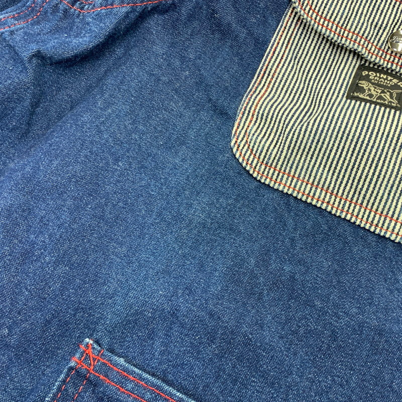 【中古品】【メンズ】 POINTER ポインター US別注 USA製 RED STITCH CRAZY POCKET DENIM COVER ALL クレイジー ポケット デニム カバーオール アウター 145-260720-kh-02-izu サイズ：3XL カラー：インディゴ 万代Net店