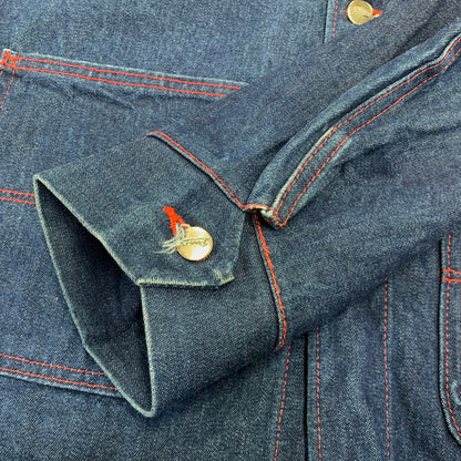 【中古品】【メンズ】 POINTER ポインター US別注 USA製 RED STITCH CRAZY POCKET DENIM COVER ALL クレイジー ポケット デニム カバーオール アウター 145-260720-kh-02-izu サイズ：3XL カラー：インディゴ 万代Net店