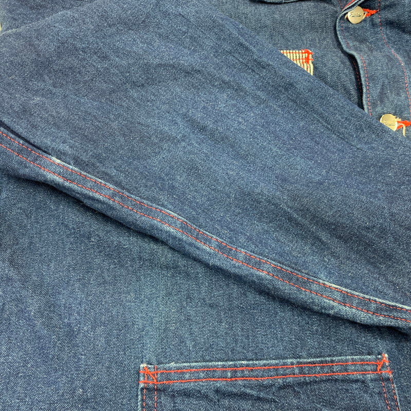 【中古品】【メンズ】 POINTER ポインター US別注 USA製 RED STITCH CRAZY POCKET DENIM COVER ALL クレイジー ポケット デニム カバーオール アウター 145-260720-kh-02-izu サイズ：3XL カラー：インディゴ 万代Net店