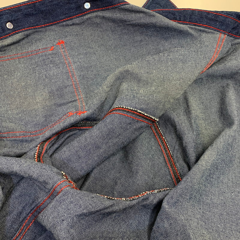 【中古品】【メンズ】 POINTER ポインター US別注 USA製 RED STITCH CRAZY POCKET DENIM COVER ALL クレイジー ポケット デニム カバーオール アウター 145-260720-kh-02-izu サイズ：3XL カラー：インディゴ 万代Net店