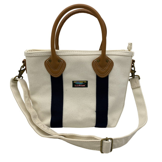 【中古品】【メンズ/レディース】 L.L.BEAN エルエルビーン LEATHER HANDLE KATAHDIN BOAT AND TOTE レザー ハンドル カタディン ボート アンド トート カバン バッグ 188-260721-kh-07-izu カラー：アイボリー 万代Net店