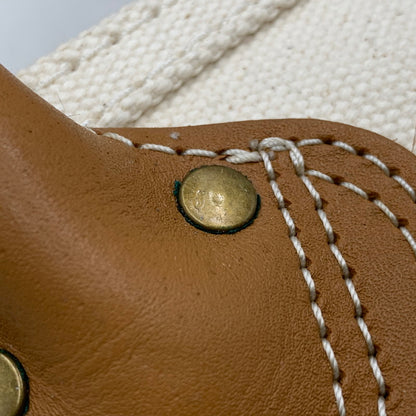 【中古品】【メンズ/レディース】 L.L.BEAN エルエルビーン LEATHER HANDLE KATAHDIN BOAT AND TOTE レザー ハンドル カタディン ボート アンド トート カバン バッグ 188-260721-kh-07-izu カラー：アイボリー 万代Net店