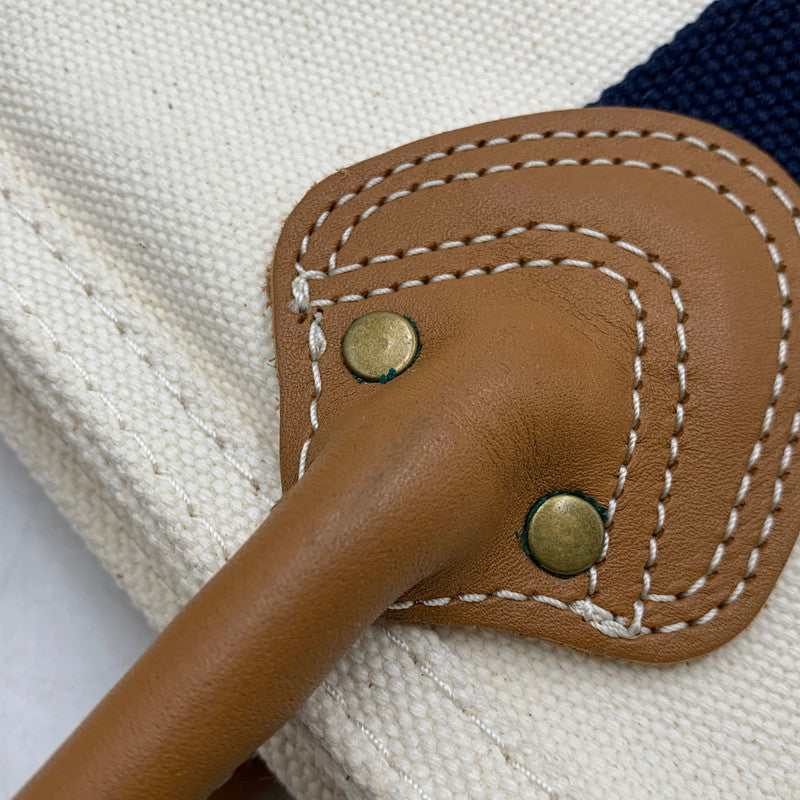 【中古品】【メンズ/レディース】 L.L.BEAN エルエルビーン LEATHER HANDLE KATAHDIN BOAT AND TOTE レザー ハンドル カタディン ボート アンド トート カバン バッグ 188-260721-kh-07-izu カラー：アイボリー 万代Net店