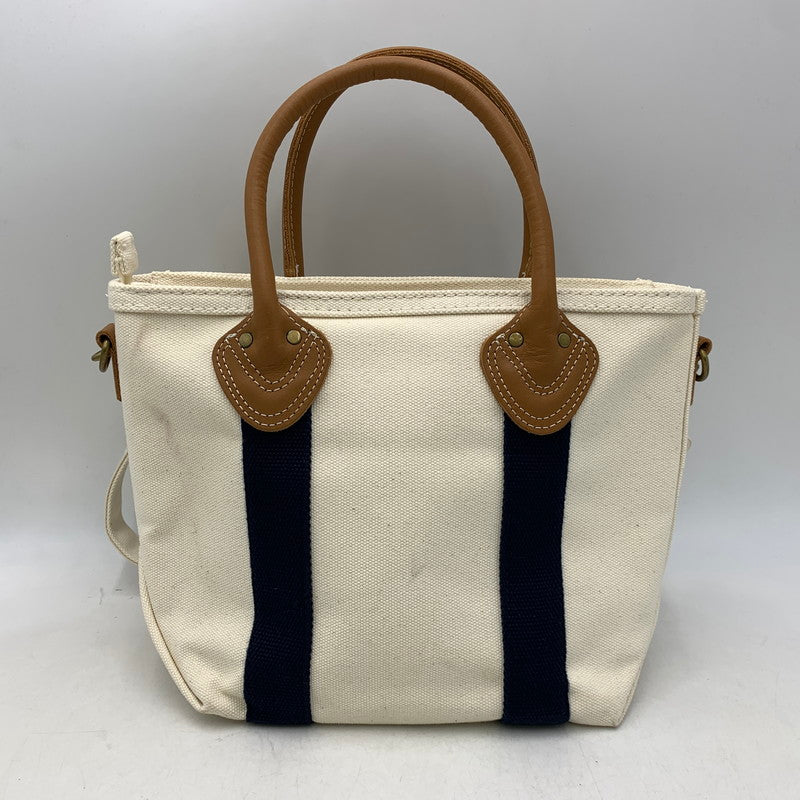 【中古品】【メンズ/レディース】 L.L.BEAN エルエルビーン LEATHER HANDLE KATAHDIN BOAT AND TOTE レザー ハンドル カタディン ボート アンド トート カバン バッグ 188-260721-kh-07-izu カラー：アイボリー 万代Net店