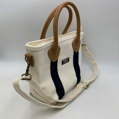 【中古品】【メンズ/レディース】 L.L.BEAN エルエルビーン LEATHER HANDLE KATAHDIN BOAT AND TOTE レザー ハンドル カタディン ボート アンド トート カバン バッグ 188-260721-kh-07-izu カラー：アイボリー 万代Net店