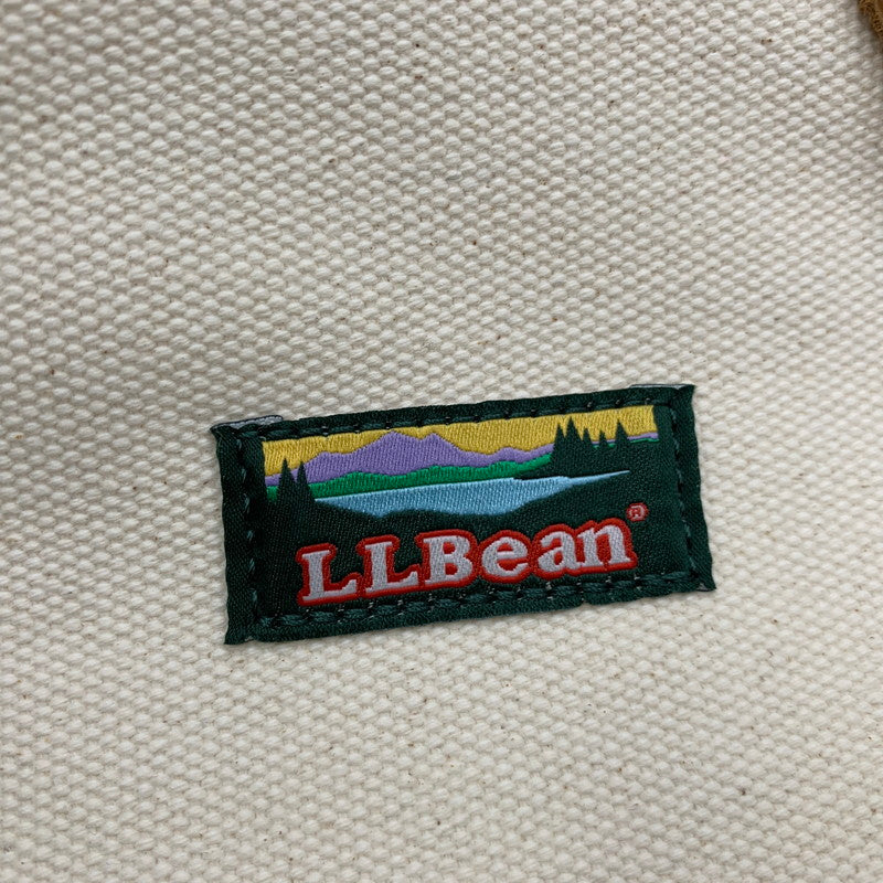 【中古品】【メンズ/レディース】 L.L.BEAN エルエルビーン LEATHER HANDLE KATAHDIN BOAT AND TOTE レザー ハンドル カタディン ボート アンド トート カバン バッグ 188-260721-kh-07-izu カラー：アイボリー 万代Net店