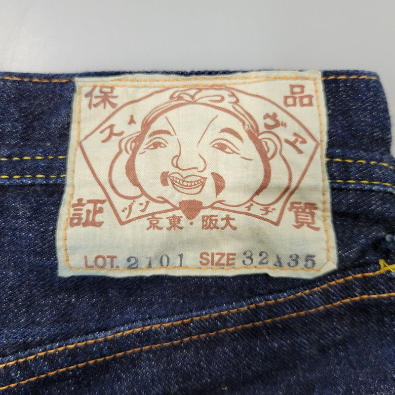 【中古品】【メンズ】 EVISU エヴィス COWBOY DENIM PANTS LOT2101 カウボーイ デニムパンツ ジーンズ 156-260720-as-27-izu サイズ：32×35 カラー：インディゴ 万代Net店