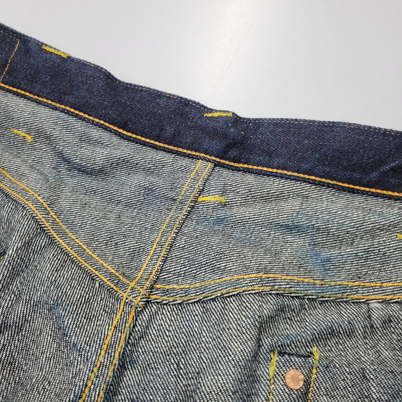 【中古品】【メンズ】 EVISU エヴィス PAINT DENIM PANTS NO1 SPECIAL LOT2000 17OZ ペイントデニムパンツ ジーンズ 156-260720-as-24-izu サイズ：46×32 カラー：インディゴ 万代Net店