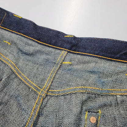 【中古品】【メンズ】 EVISU エヴィス PAINT DENIM PANTS NO1 SPECIAL LOT2000 17OZ ペイントデニムパンツ ジーンズ 156-260720-as-24-izu サイズ：46×32 カラー：インディゴ 万代Net店