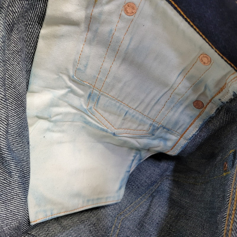 【中古品】【メンズ】 EVISU エヴィス PAINT DENIM PANTS NO1 SPECIAL LOT2000 17OZ ペイントデニムパンツ ジーンズ 156-260720-as-24-izu サイズ：46×32 カラー：インディゴ 万代Net店