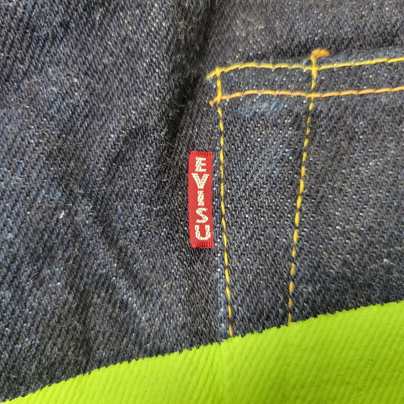 【中古品】【メンズ】 EVISU エヴィス PAINT DENIM PANTS NO1 SPECIAL LOT2000 17OZ ペイントデニムパンツ ジーンズ 156-260720-as-24-izu サイズ：46×32 カラー：インディゴ 万代Net店