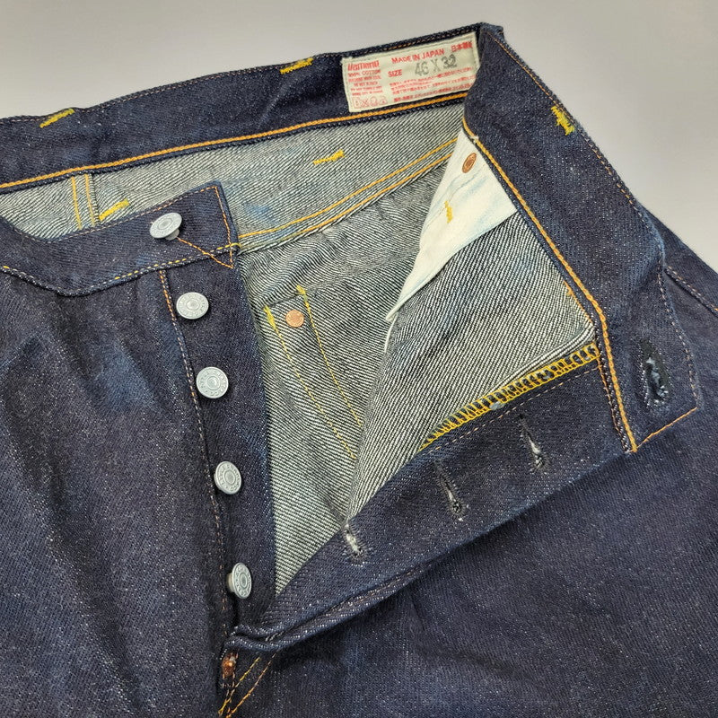 【中古品】【メンズ】 EVISU エヴィス PAINT DENIM PANTS NO1 SPECIAL LOT2000 17OZ ペイントデニムパンツ ジーンズ 156-260720-as-24-izu サイズ：46×32 カラー：インディゴ 万代Net店