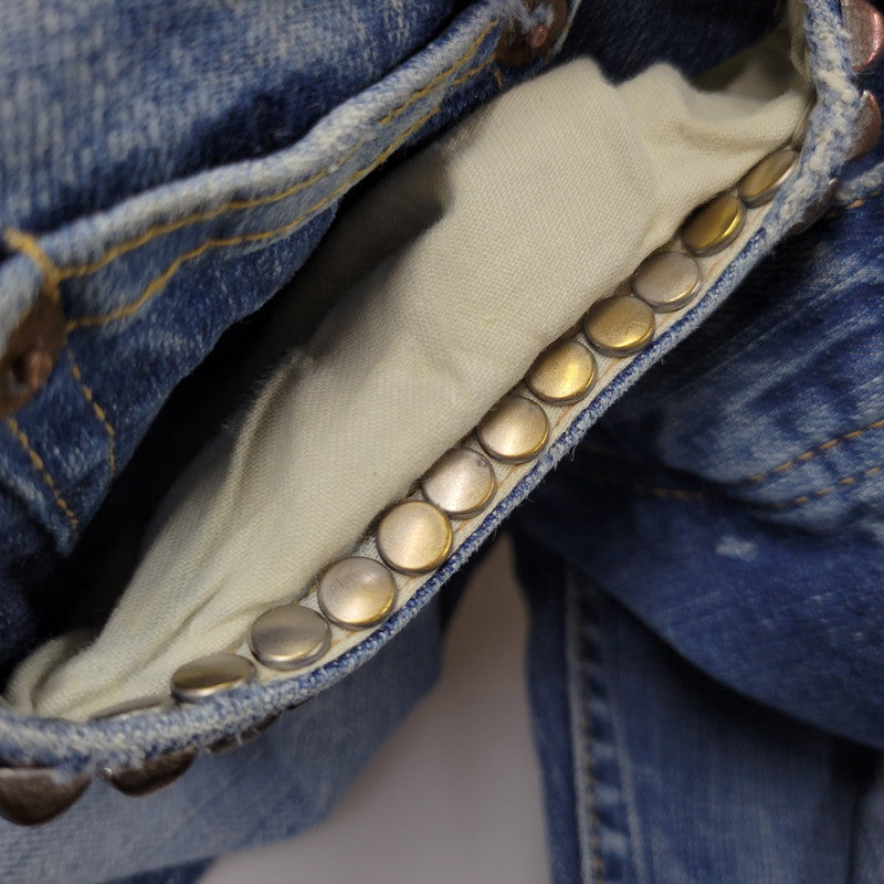 【中古品】【レディース】 HYSTERIC GLAMOUR ヒステリックグラマー STUDS DENIM PANTS スタッズ デニムパンツ ジーンズ 168-260723-as-20-izu サイズ：S カラー：インディゴ 万代Net店