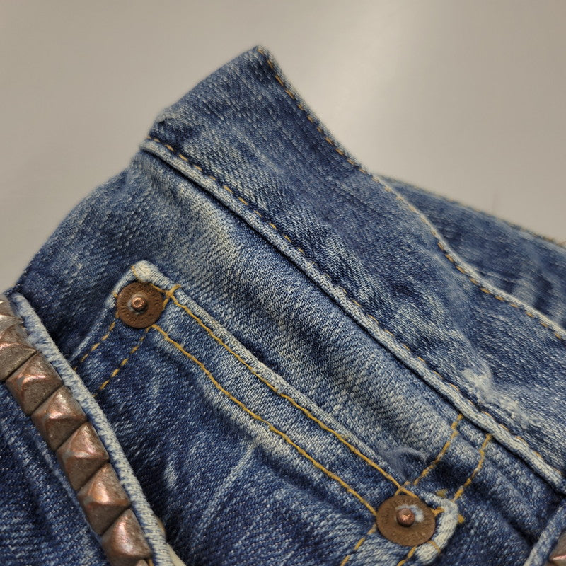 【中古品】【レディース】 HYSTERIC GLAMOUR ヒステリックグラマー STUDS DENIM PANTS スタッズ デニムパンツ ジーンズ 168-260723-as-20-izu サイズ：S カラー：インディゴ 万代Net店