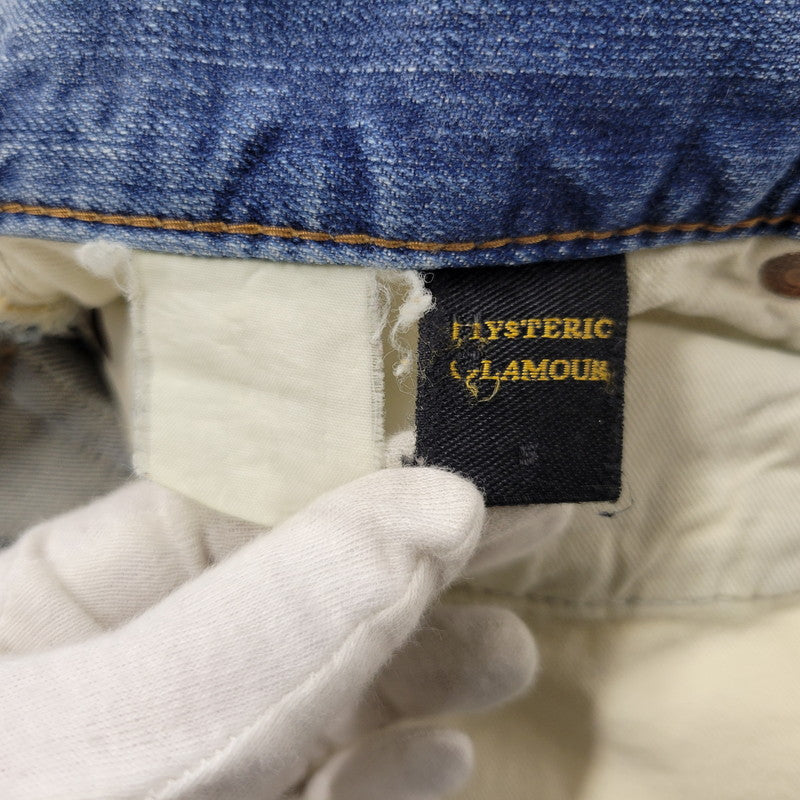 【中古品】【レディース】 HYSTERIC GLAMOUR ヒステリックグラマー STUDS DENIM PANTS スタッズ デニムパンツ ジーンズ 168-260723-as-20-izu サイズ：S カラー：インディゴ 万代Net店