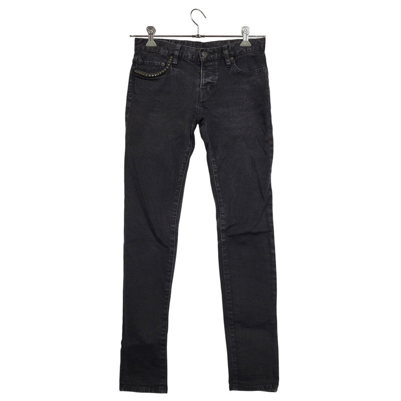【中古品】【レディース】 HYSTERIC GLAMOUR ヒステリックグラマー STUDS BLACK DENIM PANTS 0142AP09 スタッズ ブラック デニムパンツ ジーンズ 168-260723-as-19-izu サイズ：M カラー：ブラック 万代Net店