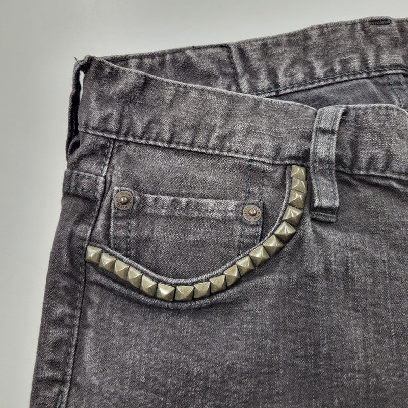 【中古品】【レディース】 HYSTERIC GLAMOUR ヒステリックグラマー STUDS BLACK DENIM PANTS 0142AP09 スタッズ ブラック デニムパンツ ジーンズ 168-260723-as-19-izu サイズ：M カラー：ブラック 万代Net店