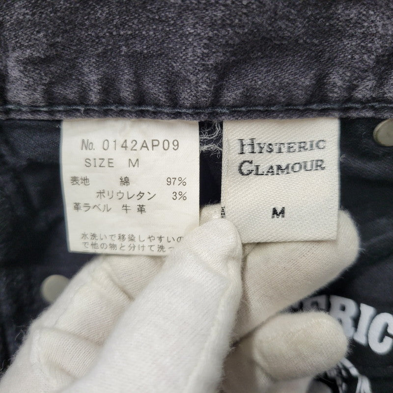 【中古品】【レディース】 HYSTERIC GLAMOUR ヒステリックグラマー STUDS BLACK DENIM PANTS 0142AP09 スタッズ ブラック デニムパンツ ジーンズ 168-260723-as-19-izu サイズ：M カラー：ブラック 万代Net店