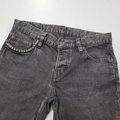 【中古品】【レディース】 HYSTERIC GLAMOUR ヒステリックグラマー STUDS BLACK DENIM PANTS 0142AP09 スタッズ ブラック デニムパンツ ジーンズ 168-260723-as-19-izu サイズ：M カラー：ブラック 万代Net店