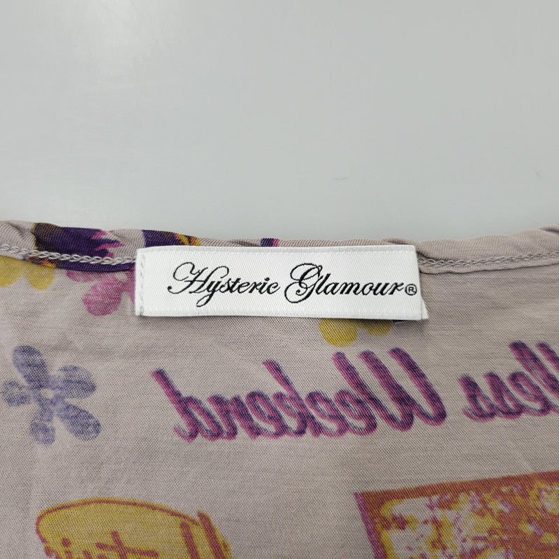 【中古品】【レディース】 HYSTERIC GLAMOUR ヒステリックグラマー SEE-THROUGH TOPS 0132CT08 シースルー トップス 168-260723-as-14-izu サイズ：FREE カラー：グレー系 万代Net店