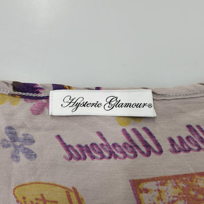 【中古品】【レディース】 HYSTERIC GLAMOUR ヒステリックグラマー SEE-THROUGH TOPS 0132CT08 シースルー トップス 168-260723-as-14-izu サイズ：FREE カラー：グレー系 万代Net店