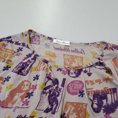 【中古品】【レディース】 HYSTERIC GLAMOUR ヒステリックグラマー SEE-THROUGH TOPS 0132CT08 シースルー トップス 168-260723-as-14-izu サイズ：FREE カラー：グレー系 万代Net店