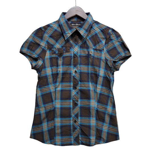 【中古品】【レディース】 HYSTERIC GLAMOUR ヒステリックグラマー CHECK SS SHIRT 2AH-1690 チェック ショートスリーブ シャツ 半袖 168-260723-as-15-izu サイズ：FREE カラー：マルチカラー 万代Net店