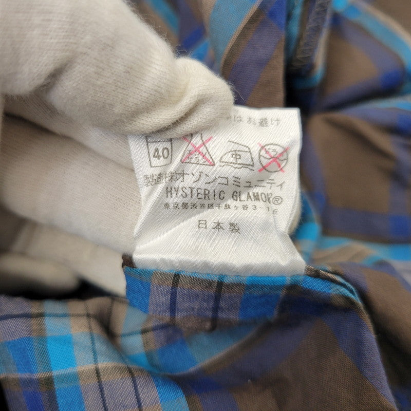 【中古品】【レディース】 HYSTERIC GLAMOUR ヒステリックグラマー CHECK SS SHIRT 2AH-1690 チェック ショートスリーブ シャツ 半袖 168-260723-as-15-izu サイズ：FREE カラー：マルチカラー 万代Net店