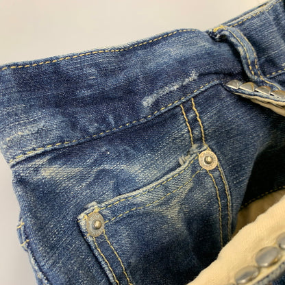 【中古品】【レディース】 HYSTERIC GLAMOUR ヒステリックグラマー 01173AK06 STUDS DENIM SKIRT スタッズ デニム スカート 168-260722-ya-16-izu サイズ：26 カラー：インディゴ 万代Net店