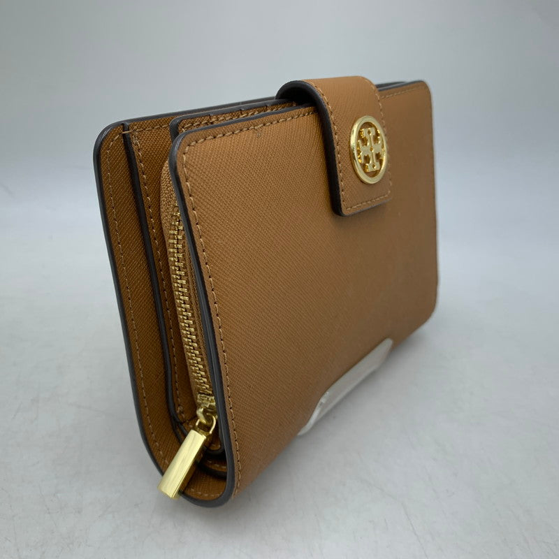 【中古品】【メンズ/レディース】 TORY BURCH トリーバーチ ROBINSON FRENCH FOLD WALLET ロビンソン フレンチ フォールド ウォレット 財布 200-260720-ya-12-izu カラー：ブラウン 万代Net店