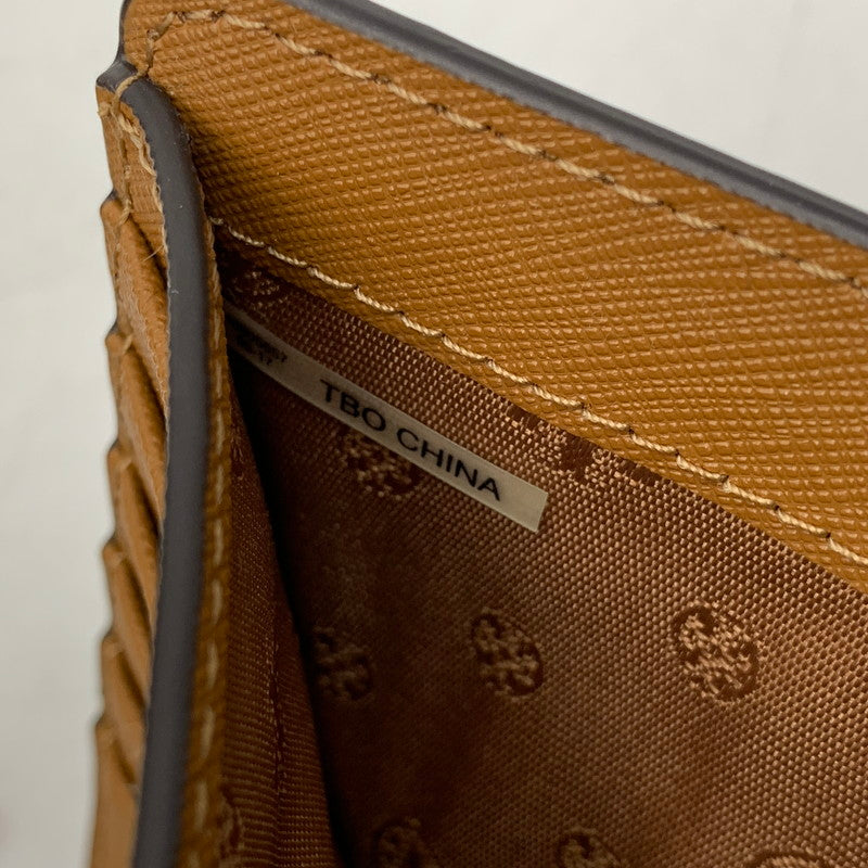 【中古品】【メンズ/レディース】 TORY BURCH トリーバーチ ROBINSON FRENCH FOLD WALLET ロビンソン フレンチ フォールド ウォレット 財布 200-260720-ya-12-izu カラー：ブラウン 万代Net店